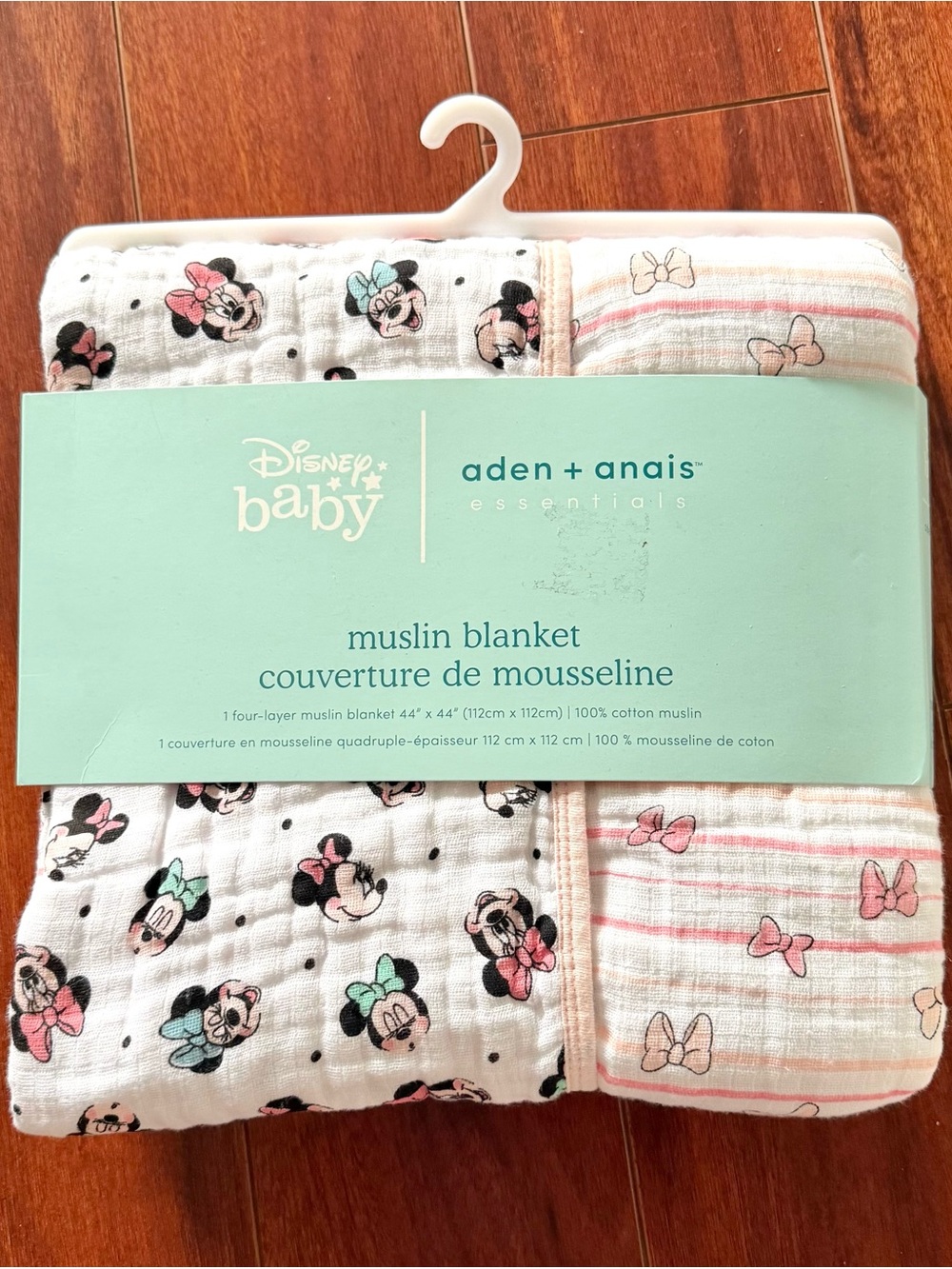 NEW W/TAGS Disney Baby aden + anais Minnie Mouse 4-Layer Muslin Blanket